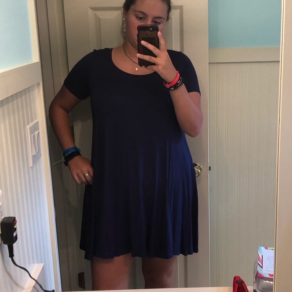 Navy Blue T-shirt Dress